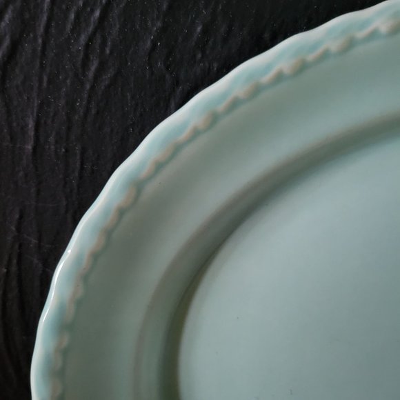 Vintage Vernon Kilns Native California Platter, Mint Green 13.5 ", Shabby Chic - Picture 3 of 5